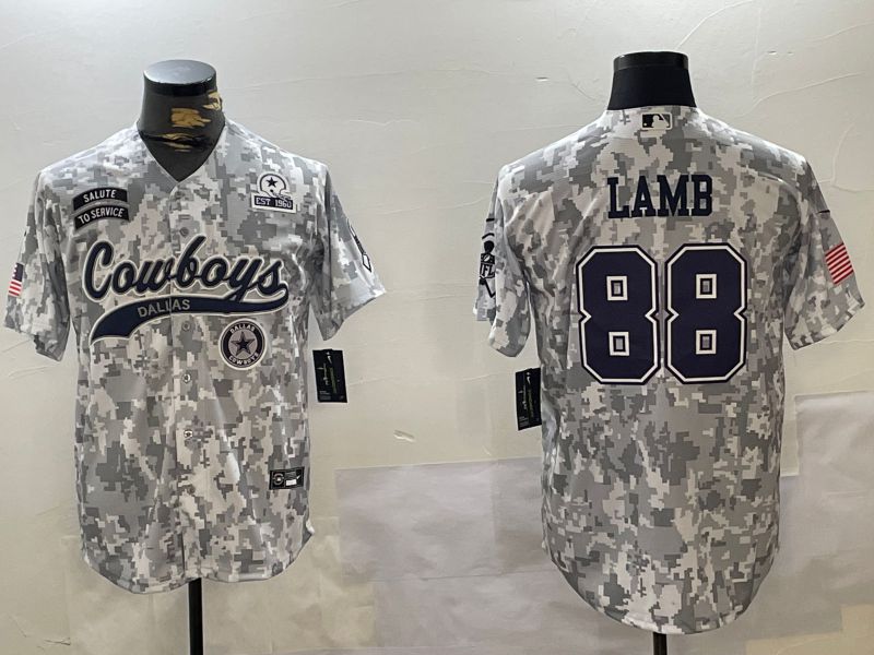 Men Dallas Cowboys #88 Lamb Nike Arctic Camo 2024 Salute to Service Limited NFL Jersey style 2->dallas cowboys->NFL Jersey